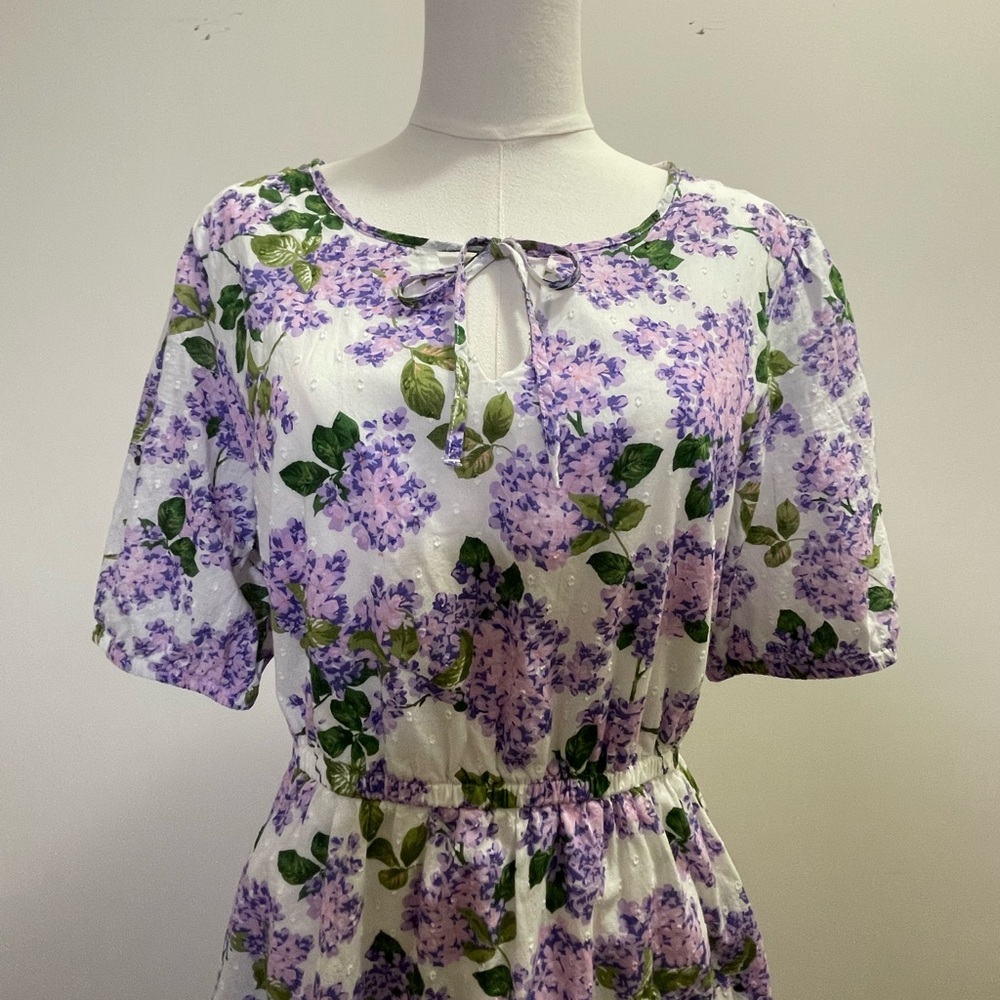 Gymboree Purple and Green Floral Midi Dress